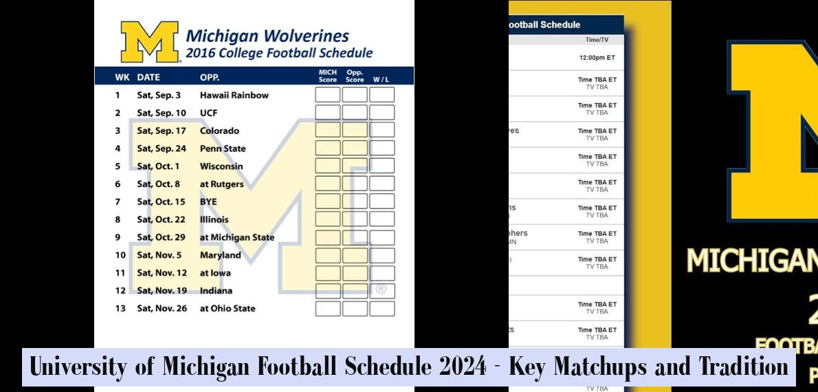 Michigan Football Schedule 2024 Printable Leann Myrilla